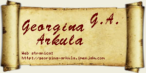 Georgina Arkula vizit kartica